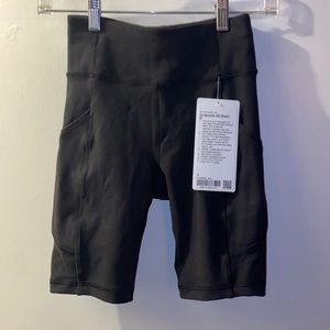 NWT Black Lululemon Biker Shorts